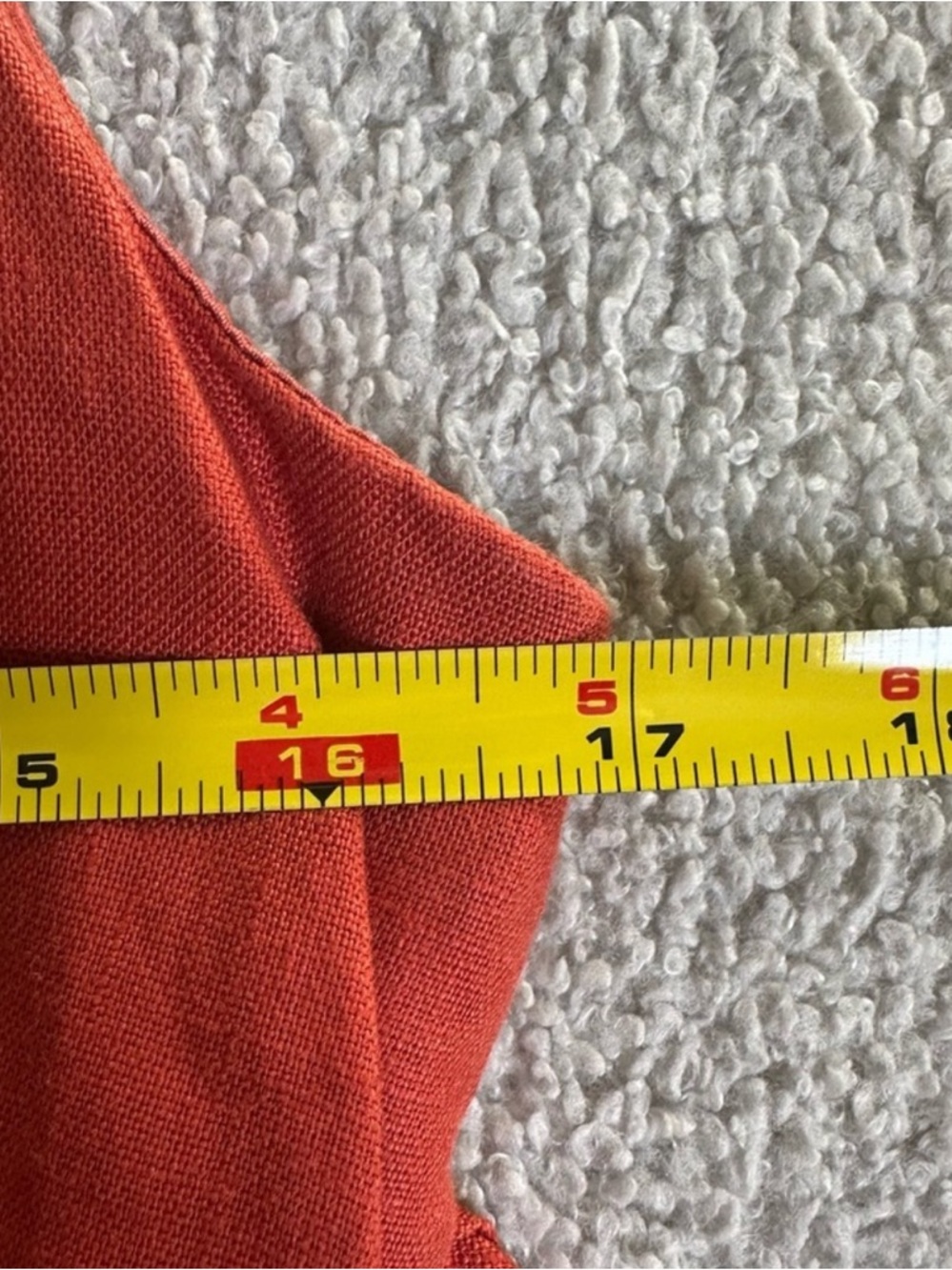 Hobbs London Seville Midi Dress in Cayenne Red 100% Linen Drop Waist, Size 6 - Picture 8 of 11